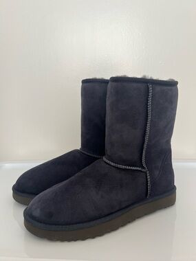 UGG Classic II Genuine Shearling Lined Short Boot Blue